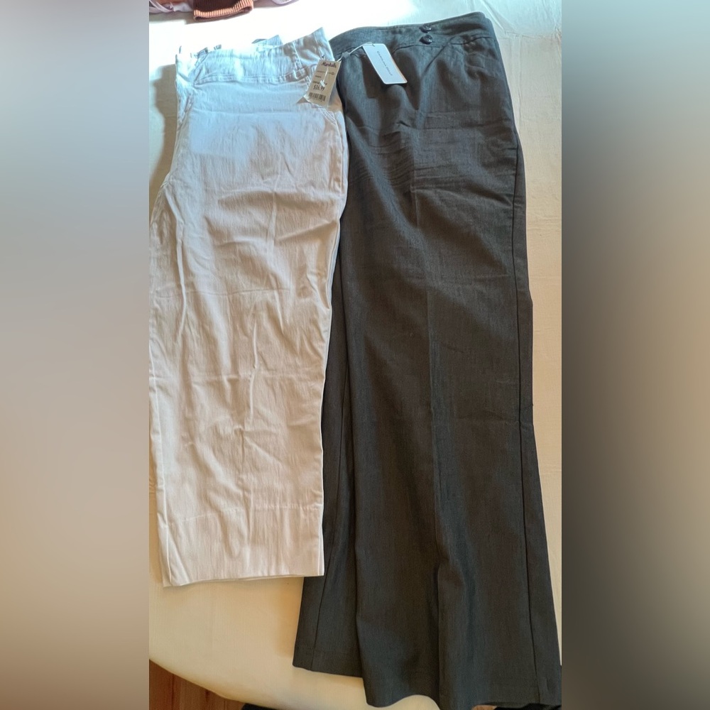 Women’s 20W Grey and white Pants Bundle Set
